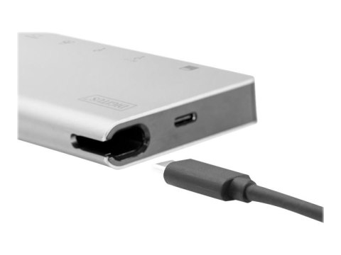 Digitus | USB-C Multiport Travel Dock | DA-70866 | Stacja dokująca | Porty Ethernet LAN (RJ-45) 1 | Porty VGA (D-Sub) 1 | Porty 