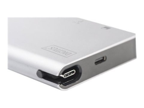 Digitus | USB-C Multiport Travel Dock | DA-70866 | Stacja dokująca | Porty Ethernet LAN (RJ-45) 1 | Porty VGA (D-Sub) 1 | Porty 