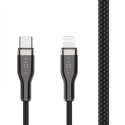 Fixed | Kabel w oplocie USB-C/Lightning, 2 m | FIXDB-CL2-BK