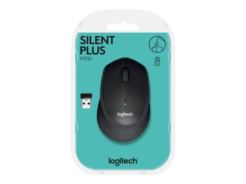 Logitech | Mysz | M330 Silent Plus | Bezprzewodowa | Czarna