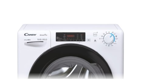 Pralka Candy z suszarką | CSHW4645TWB3/1-S | Klasa efektywności energetycznej C/E | Ładowana od frontu | Pojemność prania 6 kg |