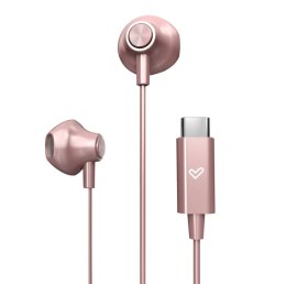 Przewodowe słuchawki douszne Energy Sistem EasyPods Type C, różowe złoto | Energy Sistem