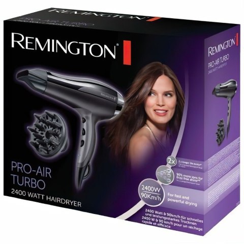 Remington | Suszarka do włosów | Pro-Air Turbo D5220 | 2400 W | Liczba ustawień temperatury 3 | Funkcja jonizacji | Dysza dyfuzo