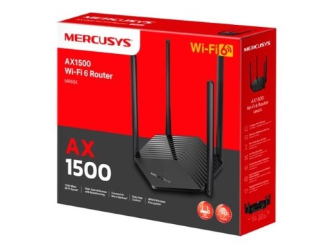 Router AX1500 WiFi 6 | MR60X | 802.11ax | 1201+300 Mbit/s | 10/100/1000 Mbit/s | Porty Ethernet LAN (RJ-45) 2 | Obsługa sieci me