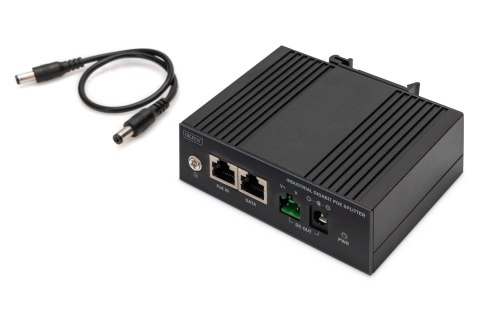 Rozgałęźnik PoE Digitus | Gigabit Ethernet, przemysłowy, 60W