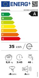 Pralka Whirlpool | W8 99AD SILENCE EE | Klasa efektywności energetycznej A | Ładowana od frontu | Pojemność prania 9 kg | 1400 o
