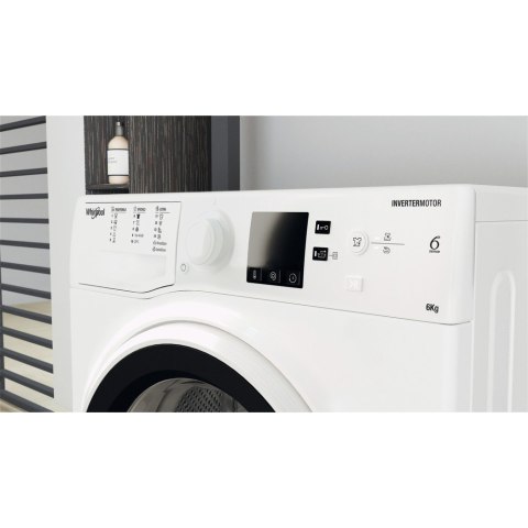 Pralka Whirlpool | WRBSS 6249 W EU | Klasa efektywności energetycznej C | Ładowana od frontu | Pojemność prania 6 kg | 1200 obr/