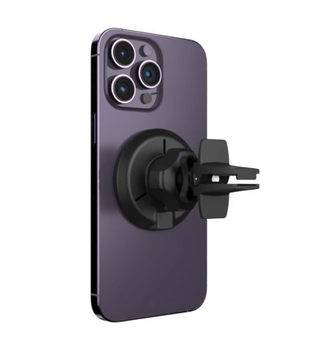 Stały uchwyt do ładowania bezprzewodowego MagRound | MagRound | Uchwyt | Apple | iPhone serii 12 i nowsze | Czarny