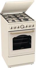 Gorenje Cooker | GKS5B70CLI | Hob type Gas | Oven type Electric | Sandy | Width 50 cm | Depth 59.4 cm | 70 L
