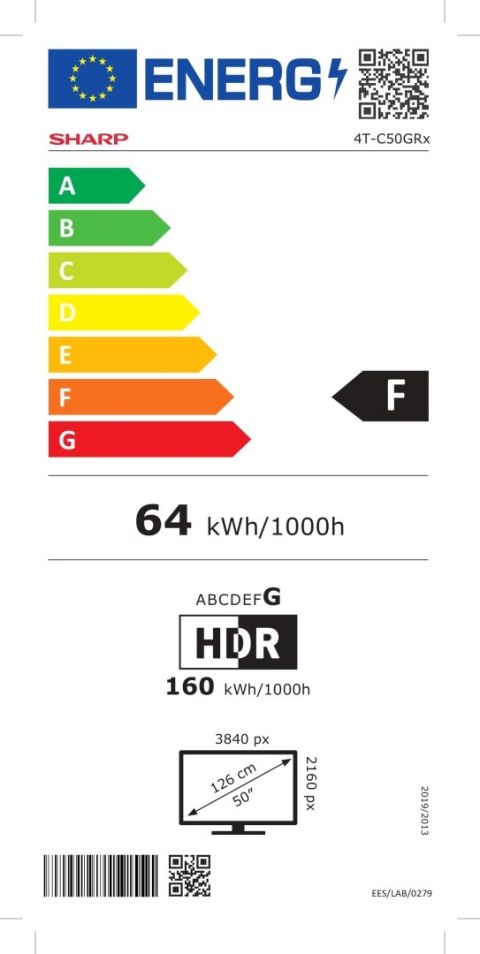 Sharp 50GR8265E | 50" | Smart TV | Google TV | 4K Ultra HD