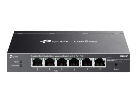 TP-LINK ES206GP Omada 6-Port Gigabit Easy Managed Switch with 4-Port PoE+