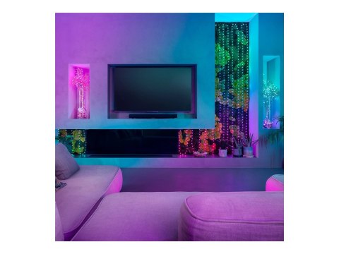 Twinkly Candies 200 diod LED RGB w kształcie pereł, zielony przewód, USB-C|Twinkly