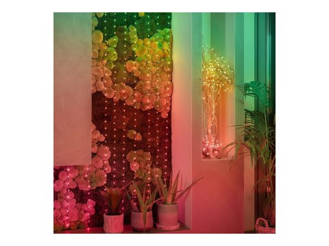 Twinkly Candies 200 diod LED RGB w kształcie pereł, zielony przewód, USB-C|Twinkly