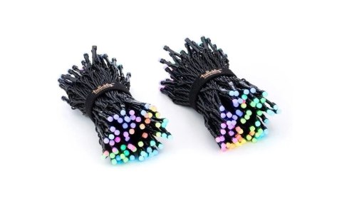 Twinkly|Strings Smart LED Lights 250 RGBW (Multicolor + White), 20m, czarny przewód|RGBW - 16M+ kolorów + Ciepła biel