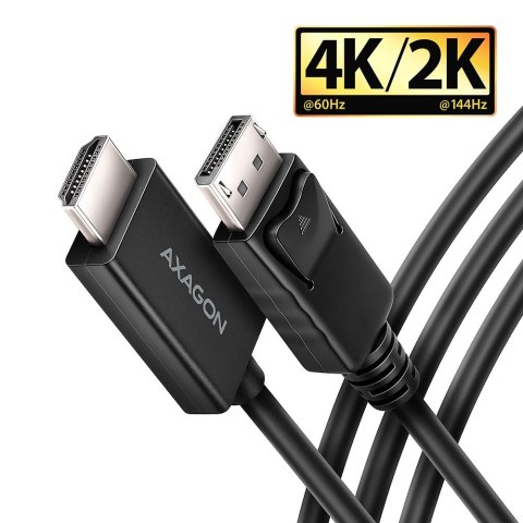 AXAGON RVD-HI20C2 Kabel DisplayPort -> HDMI 2.0b 1,8 m, 4K/60Hz | AXAGON