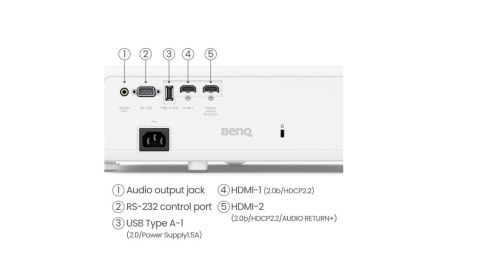 Benq TK710 | 4K UHD (3840 x 2160) | 3200 ANSI lumenów | Szary/Biały