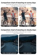 Okulary rowerowe fotochromowe z filtrem UV i wkładką korekcyjną - czarne