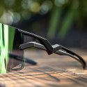 Okulary rowerowe fotochromowe z filtrem UV i wkładką korekcyjną - czarne