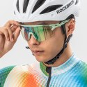 Okulary rowerowe fotochromowe z filtrem UV i wkładką korekcyjną - przezroczyste czarne
