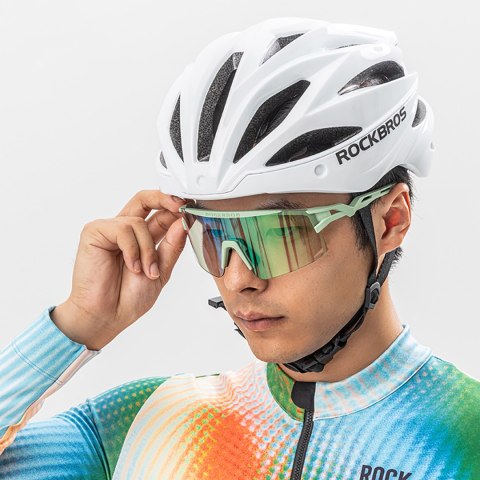 Okulary rowerowe fotochromowe z filtrem UV i wkładką korekcyjną - przezroczyste fioletowe