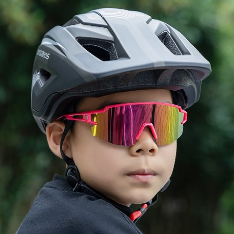 Okulary rowerowe polaryzacyjne dla dzieci z filtrem UV - szare
