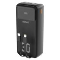 Powerbank 30000mAh z wbudowanymi kablami PD 22.5W - czarny