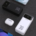Powerbank 30000mAh z wbudowanymi kablami PD 22.5W - czarny