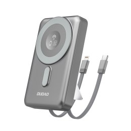 Powerbank K29 10000mAh MagSafe metalowa obudowa podstawka kable USB-C iPhone Lightning PD 20W - szary