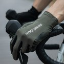 Rękawiczki rowerowe amortyzujące pełne rozmiar XL - zielone