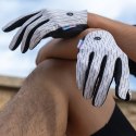 Rękawiczki sportowe rowerowe pełne wiosenno-letnie rozmiar XL - biało-czarne