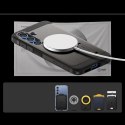 Etui na Samsung Galaxy S25 z podstawką Tough Armor MagSafe - szare