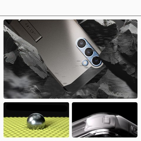 Etui na Samsung Galaxy S25 z podstawką Tough Armor MagSafe - szare