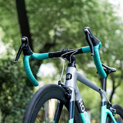 Owijka na kierownicę rowerową silikonowa perforowana - zielona