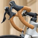 Owijka na kierownicę rowerową z PU wzór Velour - szara