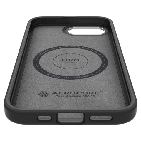 Etui case na iPhone 16e Enzo Aramid MagSafe - czarne