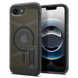 Etui plecki na iPhone 16e z podstawką Tough Armor MagSafe - przezroczysto-szare