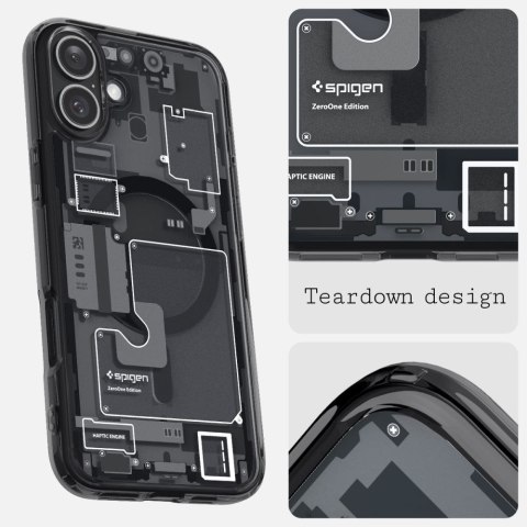 Etui ochronne na iPhone 16 Ultra Hybrid MagSafe Zero One - ciemnoszare