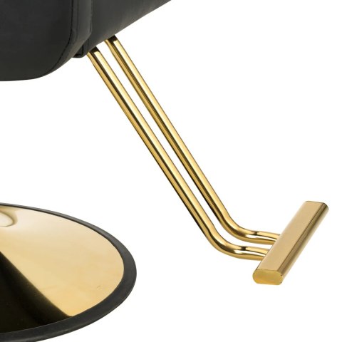 Fotel fryzjerski barberski z podnóżkiem BARTON - czarny