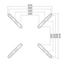 Logilink BP0029, Adapter VESA do 400x400 Logilink | Uchwyt ścienny | 32-55 " | Maksymalna waga (udźwig) 30 kg | Czarny