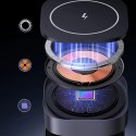 3w1 Ładowarka indukcyjna MagSafe Qi na telefon słuchawki z portem USB-C - czarna