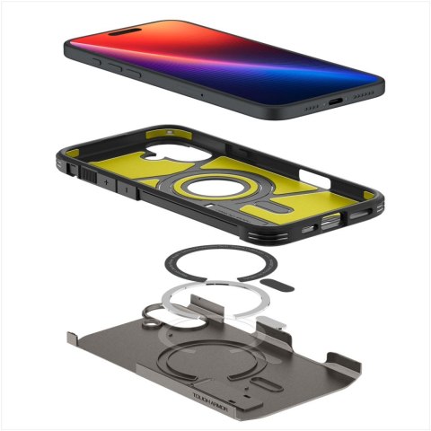 Etui Tough Armor MagSafe z podstawką na iPhone 16 - gunmetal