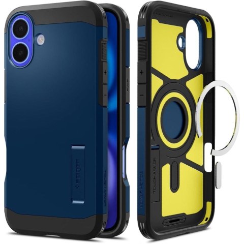 Etui Tough Armor MagSafe z podstawką na iPhone 16 - niebieskie