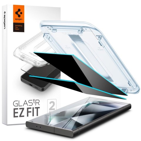 Szkło hartowane prywatyzujące na Samsung Galaxy S24 Ultra Glas.tR EZ Fit Privacy - 2 szt.