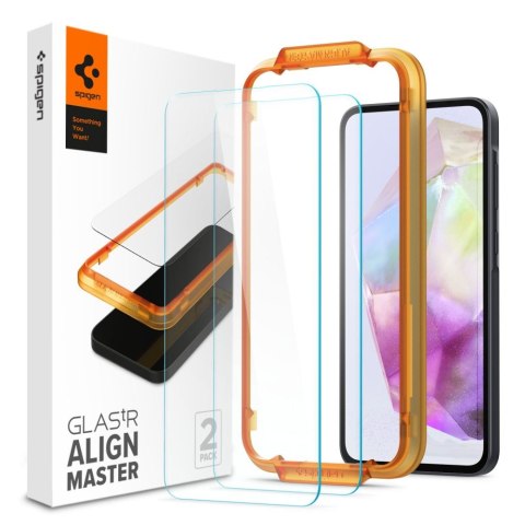 Szkło hartowane z ramką montażową na Samsung Galaxy A35 Glas tR AlignMaster - 2 szt.