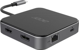 Acer 7-in-1 USB Type-C Dock | Porty Ethernet LAN (RJ-45) 1 | Porty DisplayPort 1 | Porty HDMI 1