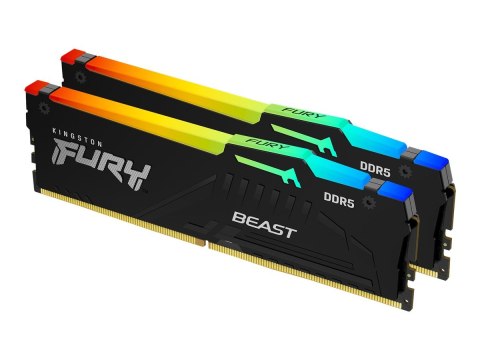 Kingston KF560C30BBAK2-32 32GB 6000MT/s DDR5 CL30 DIMM (zestaw 2) FURY Beast Black RGB XMP | Kingston