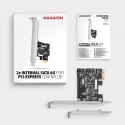 AXAGON Two-channel SATA III PCI-Express controller with two internal SATA port outputs | PCES-SJ2