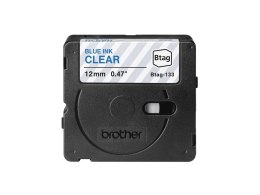 Brother BTAG-133 BTAG133 12mm Blue on clear tape