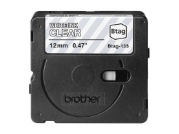 Brother BTAG-135 BTAG135 12mm White on clear tape