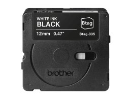 Brother BTAG-335 BTAG335 12mm White on black tape